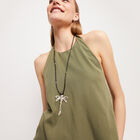 Long pendant necklace with a dragonfly